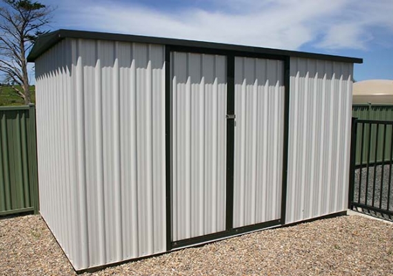 Shed for storage.